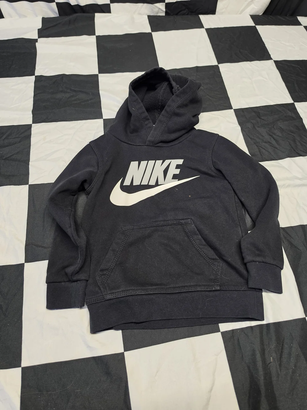 Nike Black Hoodie with White Swoosh Logo